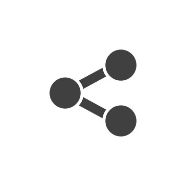 Ortam vektör simgesini paylaş. Mobil konsept ve web tasarımı için düz tabela. Paylaş, sembol gönder. Sembol, logo çizimi. Vektör grafikleri