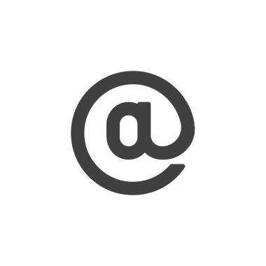 E- posta, işaret vektör simgesinde. Mobil konsept ve web tasarımı için düz tabela. Kabartma simgesinden bahset. Sembol, logo çizimi. Vektör grafikleri