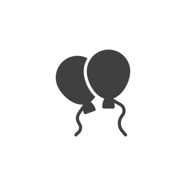 İki balon vektör simgesi. Mobil konsept ve web tasarımı için düz tabela. Balon sembol simgesi. Sembol, logo çizimi. Vektör grafikleri