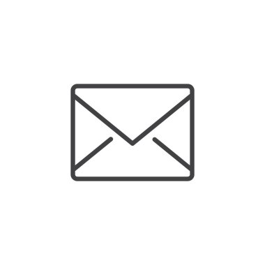 Zarf posta hattı simgesi kapalı konumda. E- posta, mesaj ya da kişiyi sembolize eden ana vektör simgesi. İletişim platformları için simge ideal.