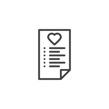 Taslak vektör biçimli etiket çizgisi simgesini gözden geçir. Bir etiket ile kalbi birleştiriyor. Favori ya da müşteri sevgisi öneriyor. Simge simgesini gözden geçir.