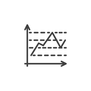 Alan Çizelgesi simgesi eğrinin altında dolduruldu. Birikmiş veri işaretini gösteren taslak vektör simgesi. Bu sembol raporlar, bilgi grafikleri ve gösterge panelleri için mükemmeldir.