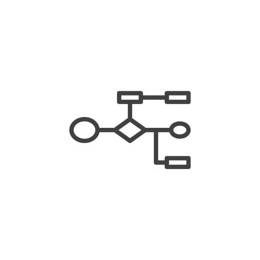 Kutulu ve oklu İşlem Akış Çizelgesi simgesi. Analizde özet vektör simgesi, iş akışını, prosedürleri ve yapılandırılmış süreçleri temsil eden imza.