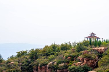 Fuxi Dağı manzaralı bir yer, Henan Eyaleti, Çin