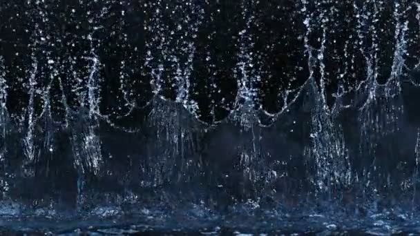 Super Slow Motion Shot Linear Water Splash 1000Fps Aislado Sobre — Vídeos de Stock
