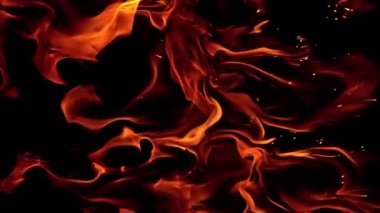 Süper Yavaş Çekim Yakma ve Parıldayan Soyut Arkaplan 1.000 fps.