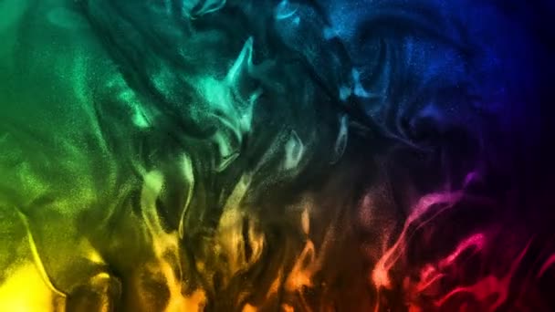 Super Slow Motion Shot Colorful Glittering Fluid Background Inglês 1000Fps — Vídeo de Stock