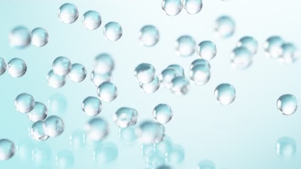 Super Slow Motion Shot Hydrogel Balls Bouncing Glass 1000Fps Съемки — стоковое видео