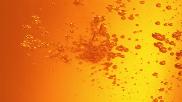 Super Slow Motion Shot Beer Bubbles Background Στα 1000Fps Κινηματογραφήθηκε — Αρχείο Βίντεο