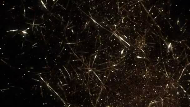 Super Slow Motion Shot Golden Glittering Confetti Background 1000Fps Filmed — Stock Video