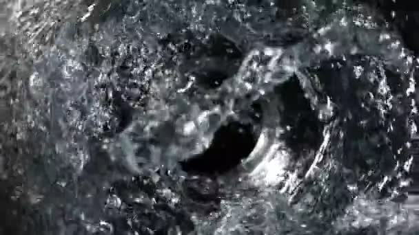 Super Slow Motion Shot Von Wirbelndem Und Spritzendem Wasser Glasflaschen — Stockvideo
