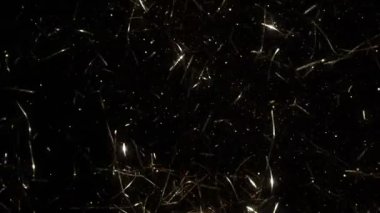 Süper Yavaş Çekim Altın Işıldayan Konfeti Arkaplanı 1000fps. 4K Çözünürlükte Yüksek Hız Sinema Kamerası ile Çekim.