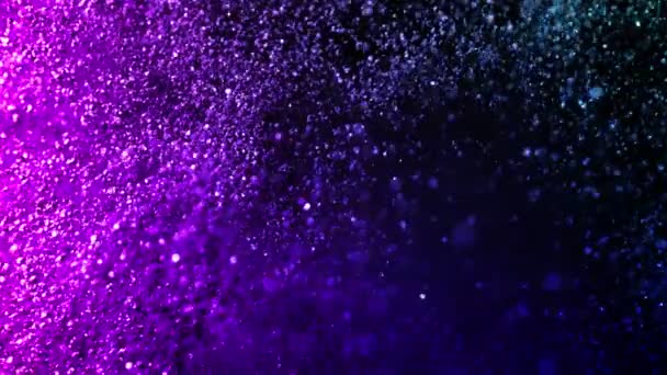 Super Slow Motion Shot Neon Particle Luxury Background Στα 1000Fps — Αρχείο Βίντεο