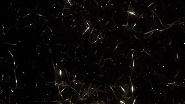 Super Slow Motion Shot Dari Golden Glittering Confetti Background 1000Fps — Stok Video