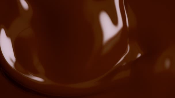 Super Slow Motion Shot Swirling Chocolate Fluid Tło 1000Fps Strzelano — Wideo stockowe