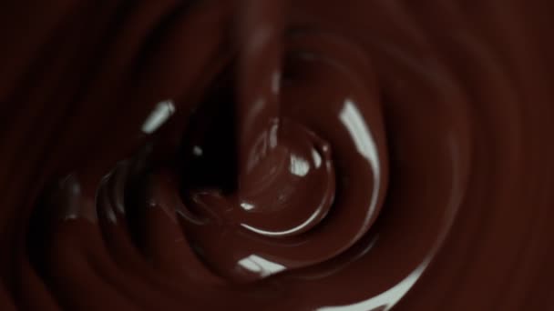 Szuper Lassított Felvétel Meldet Chocolate Öntéséről 1000Fps Fényképezte Nagy Sebességű — Stock videók