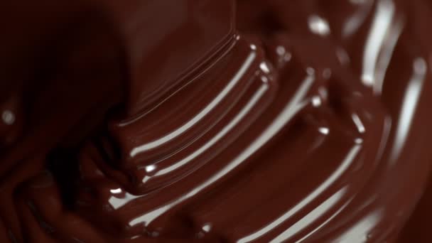 Super Slow Motion Shot Van Gieten Meldet Chocolade 1000Fps Opgenomen — Stockvideo