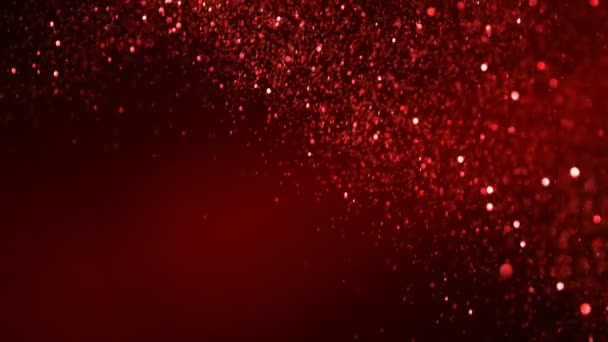 Red Glitter Background Super Slow Motion Στα 1000Fps Γυρίστηκε Κάμερα — Αρχείο Βίντεο