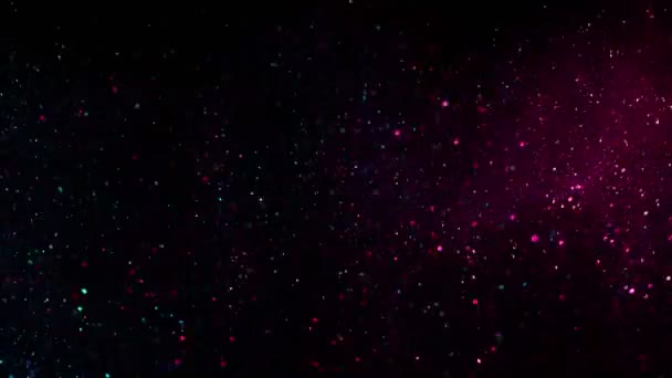Super Slow Motion Shot Von Neon Glitter Hintergrund Bei 1000Fps — Stockvideo