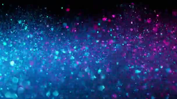 Super Slow Motion Shot Neon Glitter Arrière Plan 1000Pi Filmé — Video
