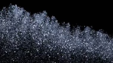 Süper Yavaş Çekimde Gümüş Parıltı Arkaplanı. Yüksek Hız Sinema Kamerası ile 1000fps, 4K 'da çekildi..