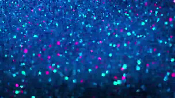 Super Slow Motion Shot Neon Glitter Background 1000Fps Shooted High — Stock Video
