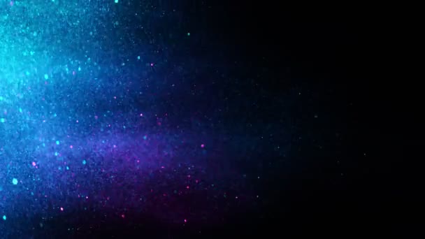 Super Slow Motion Shot Van Neon Glitter Achtergrond 1000Fps Shooted — Stockvideo