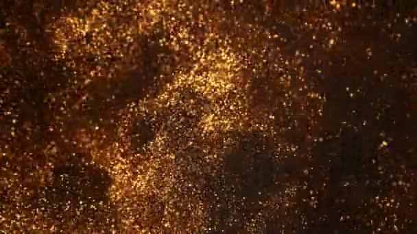 Golden Glitter Background Εξαιρετικά Αργή Κίνηση Στα 1000Fps Γυρίστηκε Κάμερα — Αρχείο Βίντεο