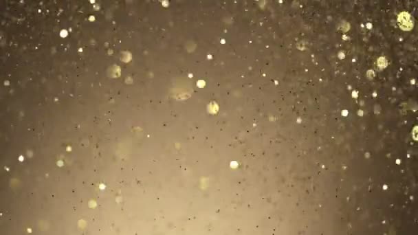 Super Slow Motion Skott Golden Glitter Bakgrund 1000 Fps Skjuten — Stockvideo