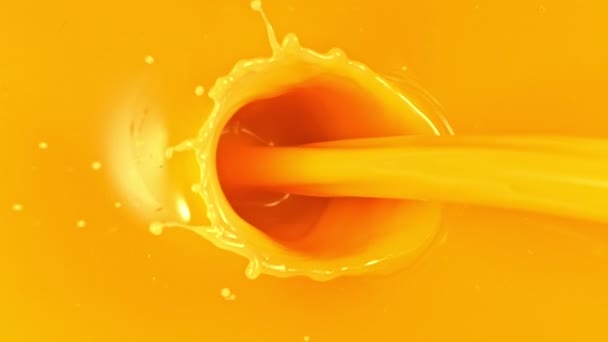 Super Slow Motion Shot Pouring Orange Juice Сайті 1000Fps — стокове відео