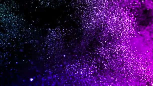 Super Slow Motion Shot Neon Particle Luxury Background Στα 1000Fps — Αρχείο Βίντεο