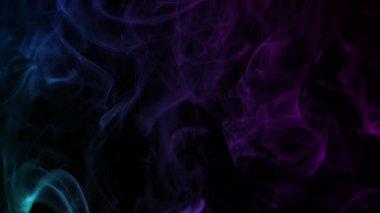 Slow Motion shot of Modern Neon Smoke Abstract Background, 1000fps 'de. 4K Çözünürlükte Yüksek Hız Sinema Kamerası ile Çekim.