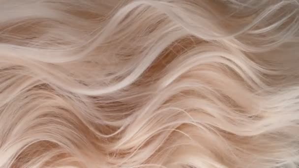 Super Slow Motion Shot Waving Light Blonde Hair 1000 Fps — Stock Video