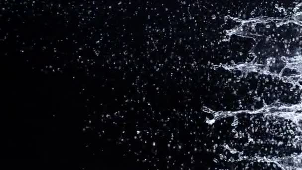 Super Slow Motion Shot Water Side Splashes Aislado Sobre Fondo — Vídeos de Stock