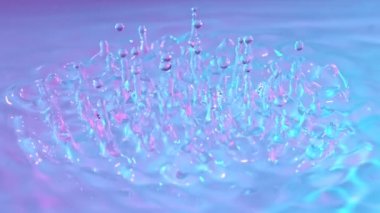 Süper Yavaş Çekim Soyut Sulama Neon Suyu 'nun 1000fps' te çekilmesi. 4K Çözünürlükte Yüksek Hız Sinema Kamerası ile Çekim.