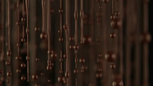 Super Slow Motion Shot Goteo Chocolate Derretido 1000 Fps Filmado — Vídeos de Stock