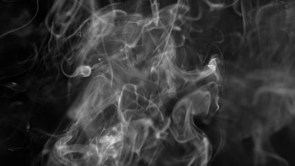 Super Slow Motion Shot Abstract Smoke Isolated Black Background 1000Fps — Stockvideo