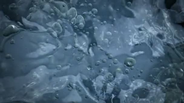 Super Slow Motion Shot Waving Oil Bubbles Water Při 1000Fps — Stock video