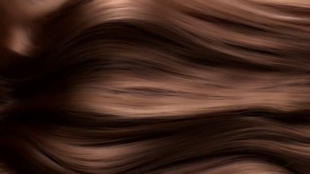 Super Slow Motion Shot Wavy Brown Hair 1000 Fps Съемки — стоковое видео