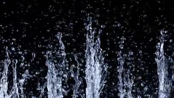 Super Slow Motion Shot Water Splash Isolado Fundo Preto 1000Fps — Vídeo de Stock