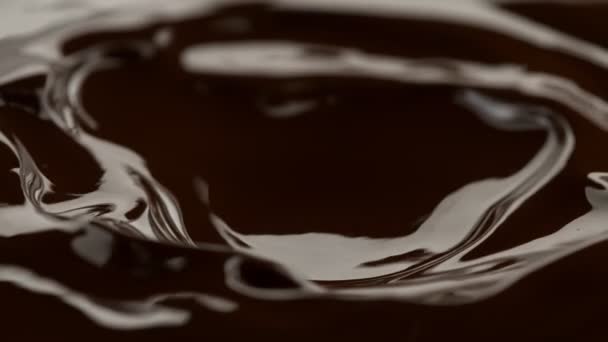 Super Slow Motion Colpo Vorticoso Cioccolato Fondente Fuso 1000 Fps — Video Stock