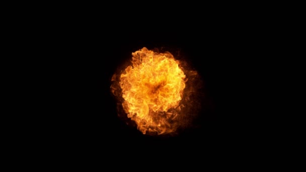 Super Slow Motion Shot Van Fireball Explosie Naar Camera Geïsoleerd — Stockvideo