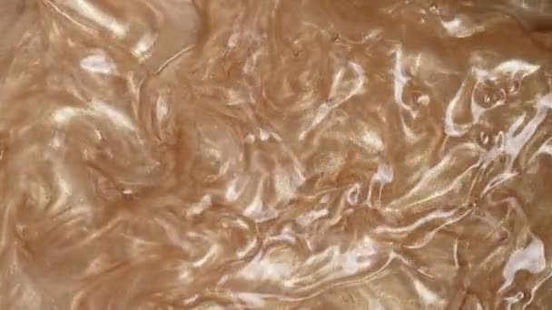 Super Slow Motion Shot Pearl Glittering Liquid Background Inglês Filmado — Vídeo de Stock