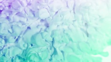 Soyut Pastel Renk Mürekkebinin Süper Yavaş Çekimi. Suyun içinde 1000fps hızla akıyor. 4K 'da Yüksek Hız Sinema Kamerası ile çekildi..
