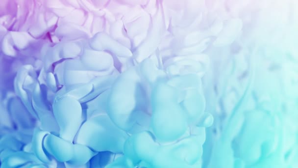 Super Slow Motion Shot Abstract Pastel Color Ink Flowing Water — Vídeos de Stock