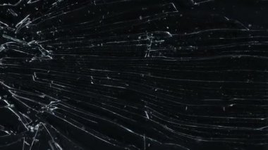 Süper Yavaş Çekim Gerçek Cam Kırığı 1.000 fp 'de. Kara Arkaplan 'da izole edilmiş. Yüksek hızlı sinema kamerasıyla çekildi, 4K.