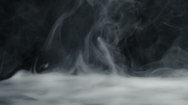 Super Slow Motion Shot Abstract Flowing Smoke Isolated Black 1000Fps — Video