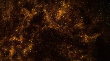 Super Slow Motion Shot of Golden Glittering Particle Background on Black at 1000fps. Filmed with High Speed Cinema Camera in 4K Resolution.