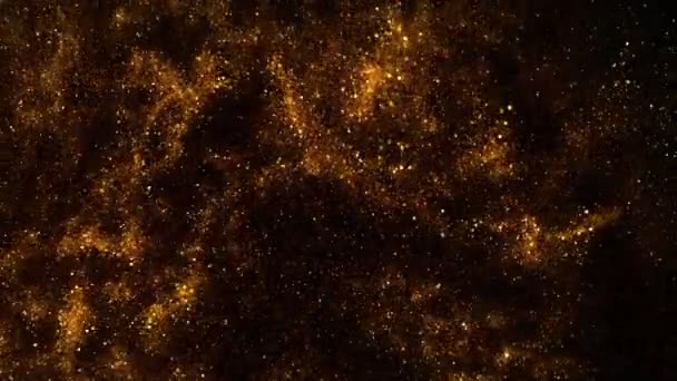 Super Slow Motion Shot Golden Glittering Particle Background Black 1000Fps — Video
