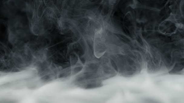 Super Slow Motion Shot Abstract Flowing Smoke Isolated Black 1000Fps — Stock Video